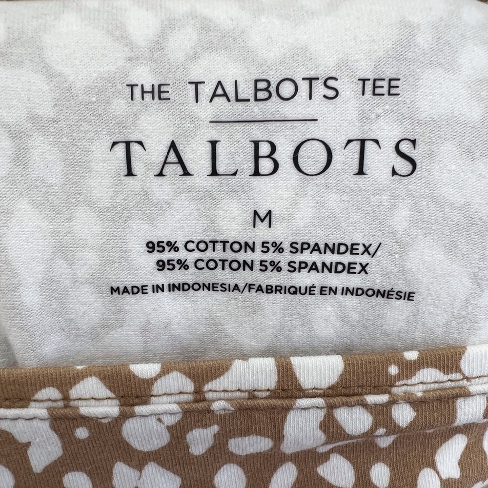 TALBOTS Cotton Long Sleeve Tee/ Rattan and Ivo - Picture 3 of 4